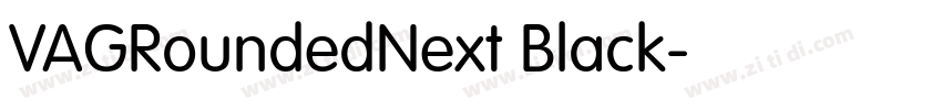 VAGRoundedNext Black字体转换